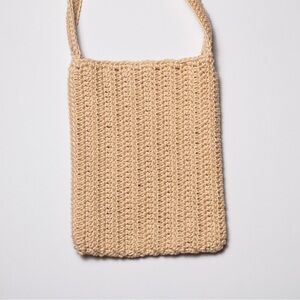 Beige Handmade Crossbody Bag